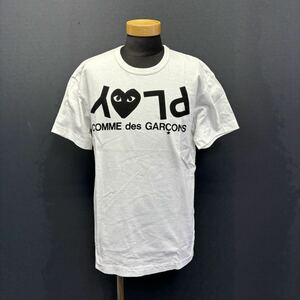 COMME Des GARCONS PLAY S/S TEE コムデギャルソン プレイ ショートスリーブ Tシャツ size XL ホワイト 半袖 ロゴ