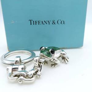 【送料無料】 vintage Tiffany&Co. ティファニー カエル シルバー キーリング 縁起 SV925 MW184