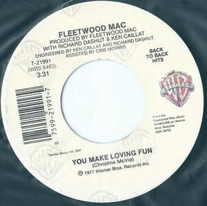 Fleetwood Mac (フリートウッド・マック) You Make Loving Fun / Say You Love Me 【米Warner Bro.盤 7inch シングル Back To Back Hits】