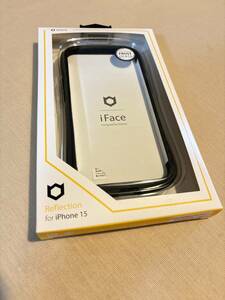 【未使用品】iPhone 15 iFace Reflection 強化ガラスクリア スマホケース ブラック