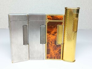 【一円スタート】 dunhill ダンヒル ガスライター 火花のみ確認 4本セット