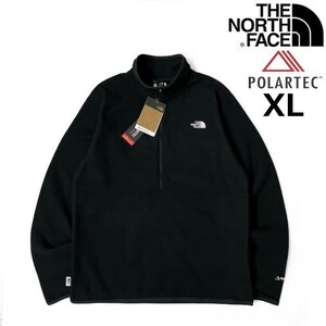 1円～!売切!【正規新品】THE NORTH FACE◆ALPINE POLARTEC 100 1/2-ZIP JACKET フリース ハーフジップ US限定 軽量(XL)黒 181024-35