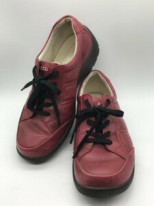 ■【YS-1】 エコー ecco スニーカー ■ ウォーキングシューズ 22,5cm EEE ワインレッド系 【同梱可能商品】K■