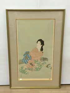 上村松園 版画 娘深雪 真作 シルクスクリーン 約104cm×69cm 限定380部 没後50年記念 日本画 美人画 2312LS042