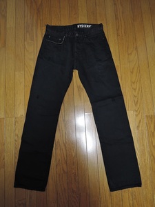 HYSTERIC GLAMOUR ヒステリックグラマー ダメージ加工 ブラック デニム W29 黒 スタッズ DENIM パンツ /