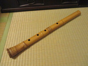 逸品　尺八　琴古流　在銘　「 雪州 」　籐巻　縦笛　竹笛　和楽器　木管楽器　