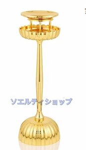 菊壇灯 密教法具 寺院用仏具 真鍮製磨き仕上げ 30cm