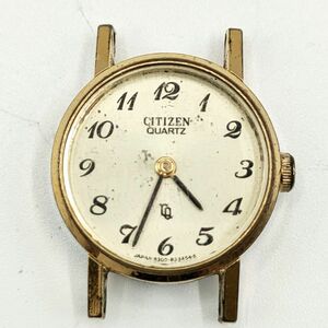 【電池切れ/フェイスのみ】CITIZEN シチズン クォーツ 腕時計 ゴールド文字盤 ラウンド レディース