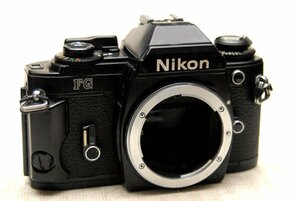 Nikon ニコン 昔のアナログ一眼レフカメラ FG（黒）ボディ 希少な作動品 （腐食無し）