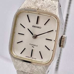 セイコー Seiko スクエア 11-4120 レディース 手巻き シルバー文字盤 腕時計 CD0894311