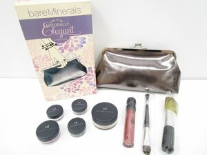 [即日発送]★未使用★bareMinerals ベアミネラル ナチュラリーエレガント ファンデ/アイカラー/チーク/リップ/ブラシ/ポーチ 9点セット 331