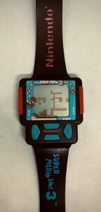 ジャンク スーパーマリオ3 任天堂 ゲームウォッチ NELSONIC クォーツ 腕時計 時計 不動品