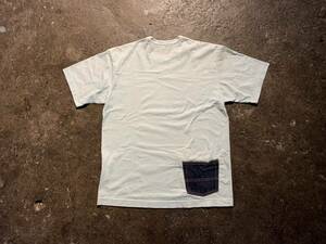 COMME des GARCONS HOMME AD2003 製品染めバックデニムポケットTシャツ HJ-T031 04SS コムデギャルソンオム 半袖カットソー