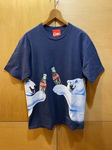 90S USA製 ヴィンテージ コカコーラ ポーラーベア Tシャツ Coca Cola メンズ L シロクマ 白クマ 企業 アメリカ 古着