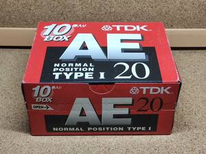 未開封品 TDKカセットテープ AE 20 ノーマルポジション TYPE１ 1BOX 10巻 ②