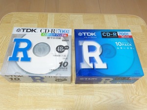 ★未使用品★TDK CD-R 計20枚 CD-R80TWX10S(10枚 日本製)と CD-R80TFX10A（10枚 台湾製) 送料無料 