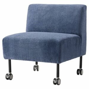 【法人様限定】送料無料 新品 FRTムービングソファ 1S FRT-1S 椅子 ソファ ブルー グレー W600×D600×H700(SH430) 一人用 会議チェア