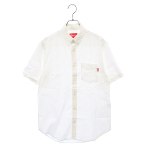 SUPREME シュプリーム ホワイト ボタンダウン 半袖シャツ ショートスリーブシャツ