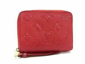 1円 ■美品■ LOUIS VUITTON ルイヴィトン M63696 モノグラムアンプラント ジッピーコインパース コインケース 小銭入れ レッド系 AX6416