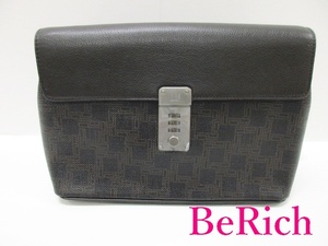 美品 ダンヒル dunhill セカンドバッグ ディーエイト ダイヤルロック ブラウン 【中古】 bk6616