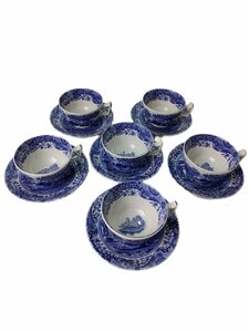 3 　Spode◆　スポード　カップ&ソーサー　6客セット　ブルーイタリアン　Blue Italian