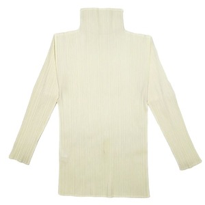 00s 2000 Vintage ヴィンテージ プリーツプリーズ PLEATS PLEASE ISSEY MIYAKE イッセイミヤケ ハイネック トップス カットソー 3 白◎ME4