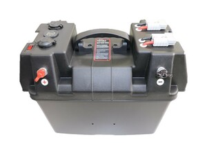 【バッテリーポータブルボックス】BATTERY PORTABLE BOX 市販バッテリーをポータブル電源に　キャンプ電源供給・車中泊・停電・災害の備え