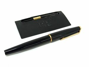 1円 ■美品■ MONT BLANC モンブラン ペン先 14K 585 14金 万年筆 筆記用具 文房具 ステーショナリー ブラック系×ゴールド系 FA5411