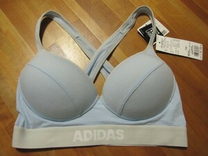 *送料無料*新品*ＬＬ*adidas*ノンワイヤーブラジャー*Ｃサックス*吸汗速乾*ドライ*アディダス*グンゼ*