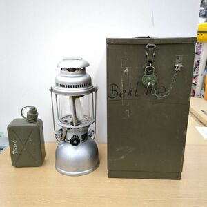 【動作未確認の為ジャンク】Petromax 500HK ドイツ軍官給品 鍵付きケース/オイルタンク付 ペトロマックス ◆3110/宮竹バザール店