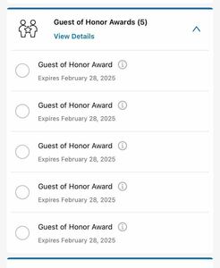 ワールド オブ ハイアット ゲスト・オブ・オナー・アワード 期限: 2025年2月28日 (World of Hyatt Guest of Honor Award) グローバリスト