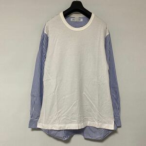 美品 COMME des GARCONS SHIRT ストライプ ドッキング シャツ M コムデギャルソン フランス 製