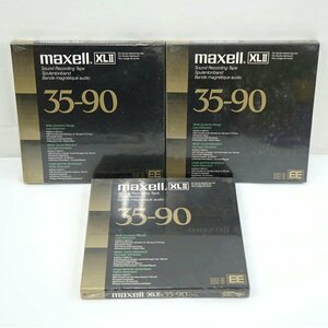 1円【ジャンク】maxell マクセル/オープンリールテープ 3本セット/XLII 35-90(N)/67