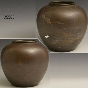 C05585 銅製花瓶 3372ｇ：真作