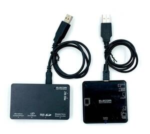 【2個セット】ELECOM エレコム MULTI CARD READER MR-GU2T15BK/MR-A47HBK