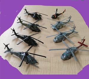 完成品 ジャンク品 F-toys ヘリボーンコレクション 1/144 UH-60 アメリカ陸軍 SH-60 アメリカ海軍 海上自衛隊 UH-１ 陸上自衛隊 8品セット