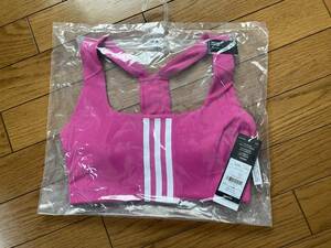 ♪新品タグ付 アディダスadidas ミディアムサポートブラ 定価5,490円 ピンク L(C-D) スポーツブラ ヨガ ピラティス トレーニング