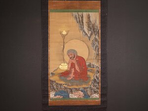 【伝来】sh7328 大幅 仏画 草座釈迦図 中国画