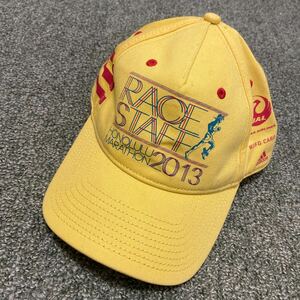 adidas アディダス 2013年 ホノルルマラソン 帽子 キャップ 黄色 レア ヴィンテージ