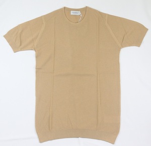 新品 John Smedley　ジョンスメドレー 最高級シーアイランドコットン Sサイズ Tシャツ　RIGHT CAMEL