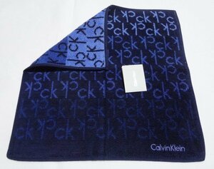 ■未使用 カルバンクライン タオルハンカチ 紺 Calvin Klein■