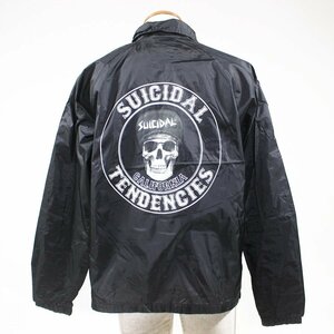 SUICIDAL TENDENCIES スーサイダルテンデンシーズ ナイロンコーチジャケット M 黒