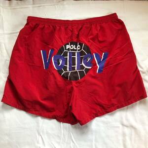 激レア Polo Ralph Lauren valley shorts red バレー ロゴ ショーツ レッド sport rlx rrl country su91 1992 1993 snow beach