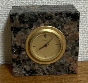 銀座WAKO みかげ石の置時計 ジャンク品 送料無料