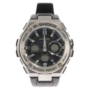 CASIO カシオ G-STEEL 電波 ソーラー デジタル腕時計 ブラック GST-W110