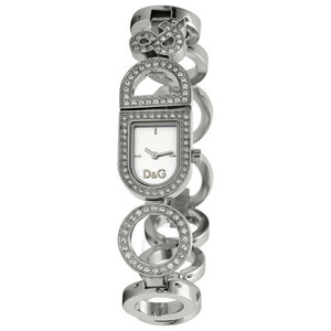 アウトレット 未使用 D&G Dolce & Gabbana ドルチェ＆ガッバーナ ドルガバ レディース 腕時計 女性用 クリスタル ブレスレット シルバー