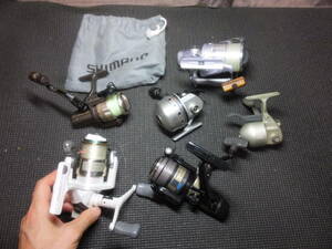 DAIWA！ダイワ他スピニングリールなどまとめて6個！EMBLEM-X 4000T！SHIMANO Biomaster XT 3000！WHISKER GS700Z他！GS750RD！中古現状品！