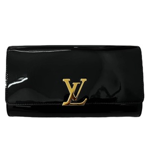 LOUIS VUITTON ルイヴィトン M51634 ポシェット ルイーズ E ヴェルニ レザー クラッチバッグ ブラック 【中古】