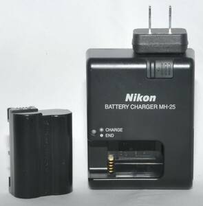 Nikon ニコン バッテリーチャージャーMH-25+バッテリーEN-EL15 