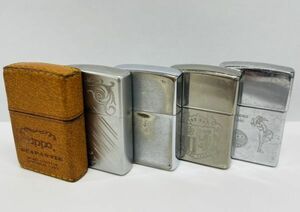 D238-O42-43 ▲■ ZIPPO ジッポー American Classic GUARANTEEなど オイルライター 喫煙具 喫煙グッズ まとめ売り 5点セット